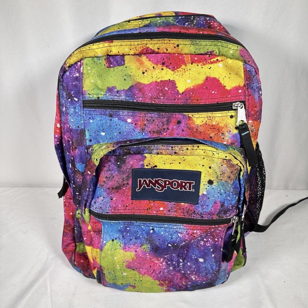 Jansport High Stakes Superbreak Backpack Bright Neon Paint Splatter Y